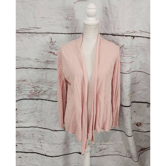 Eileen Fisher Linen Draped Front Cardigan Size  Medium - Picture 1 of 7